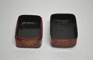 Red Lacquer Painted Porcelain Shard Jewelry Box MAR1501  