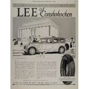 1928 Ad Lee Tire & Rubber Co Conshohocken Lincoln Memorial 