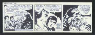 Early 1980s BRUCE LEE Original Daily Comic Strip Art 25  