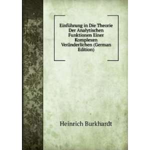   VerÃ¤nderlichen (German Edition) Heinrich Burkhardt Books