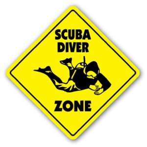  SCUBA DIVER ZONE Sign xing gift novelty aqualung diving 