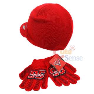 Cars Mcqueen Cap Beanie Gloves Set 2