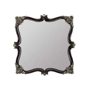  Cameron Mirror (Merlot Antique Silver Accents) (34H x 34 