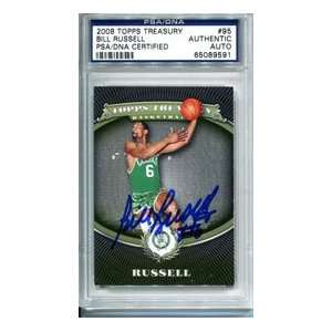  Bill Russell Autographed 2008 Topps Treasury Card: Sports 