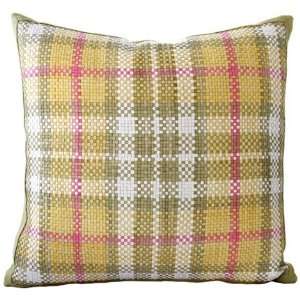  Lance Wovens British Invasion Springtime Leather Pillow 