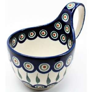    Polish Pottery UNIKAT 14 oz. Soup Bowl w/ Handle