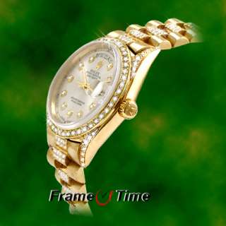 Reloj para hombres de presidente Gold Diamond Band Día Fecha de Rolex