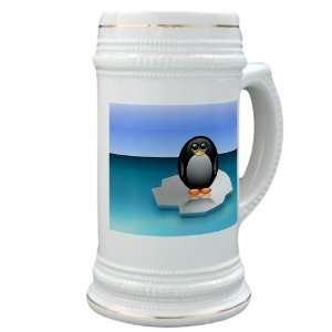 Stein (Glass Drink Mug Cup) Cute Baby Penguin
