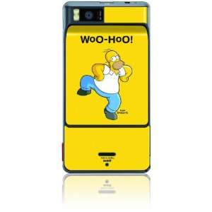   Skin for DROID X   Homer   Woo Hoo Cell Phones & Accessories