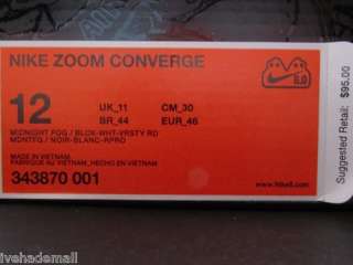 Nike Zoom Converge Fog Red Dunk SB 6.0 343870 001 Sz 12  