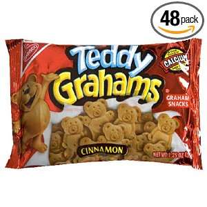 Teddy Grahams Cinnamon, 1.25 Ounce Single Serve Bags (Pack of 48 
