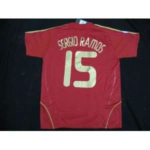  SPAIN HOME JERSEY SERGIO RAMOS EURO NEW WITH TAGS + FREE 