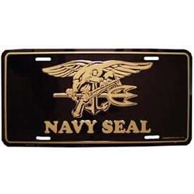 NAVY SEAL TRIDENT LOGO MILITARY CAR LICENSE PLATE  