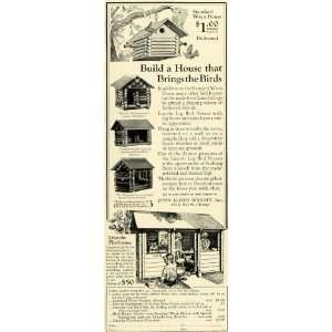 1925 Ad Birdhouse Wren John Lloyd Wright Play House Children Chicago 