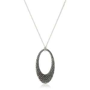  Zina Sterling Silver Oval Pendant With Stingray Texture 