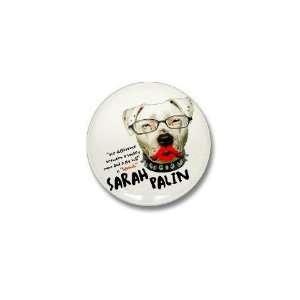 Sarah Palin Pit Bull   Pit bull Mini Button by CafePress