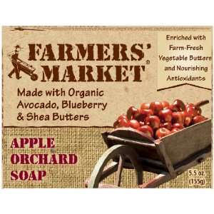 Farmers Market Natural Bar Soap, Apple Orchard, 5.5 Ounce (Pack of 2)