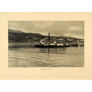  1903 Print S. S. Asia Amur River Russia Boat Heilong Jiang 