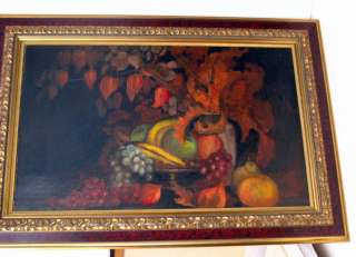 Schenck Oil Painting Fruit Autumn Still Life  