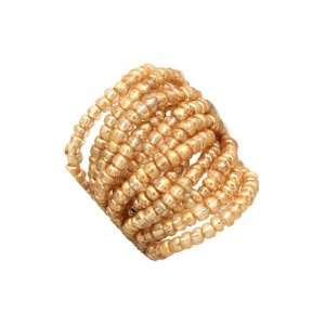  Multiple Gold Sead Beads Fashion Stretch Ring Jewelry