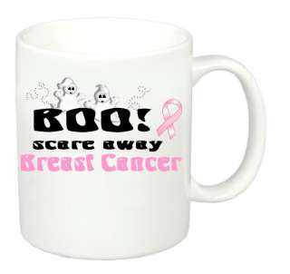 Boo! Scare Away Breast Cancer Awareness Coffee Mug  