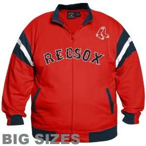 Majestic Boston Red Sox Red Curveball Full Zip Big Sizes Jacket 