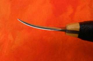 NW Coast Style Woodcarving Crook Knife #4A, Small Work, Hand Forged 