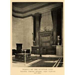  1917 Print Scottish Rite Temple Assembly Chamber Organ 