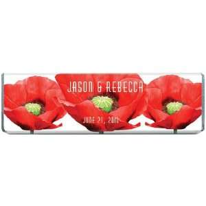  Personalized Poppy Flower Chocolate Bar Favors Health 