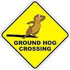 GROUND HOG NOVELTY CROSSING SIGN 16 X16 INCH POLY