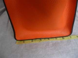   Authentic CELINE orange leather mini luggage bag; limited cruise 2012