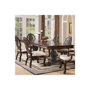 Tabitha Traditional Rectangular Double Pedestal Dining Table:  