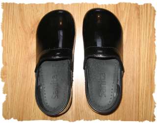 SANITA Black Patent CLOGS Girls Youth Size 29 Eu 12/13 US Worn 1X EC 