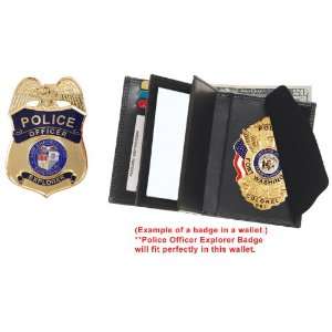  Police Officer Explorer Badge with Recessed Double ID 