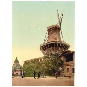 Photochrom Reprint of Windmill, Potsdam, Berlin, Germany