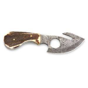  Damascus Deer Horn Skinner Knife
