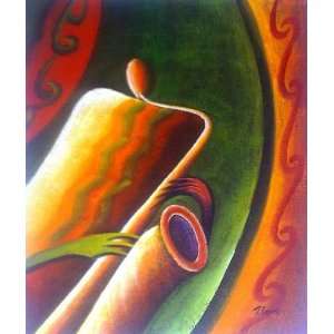 Saxophonist Oil Painting on Canvas Hand Made Replica Finest Quality 36 