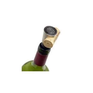  Savor Nickel Monogrammed Wine Bottle Stopper Kitchen 