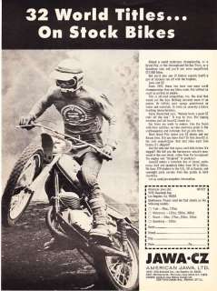 1972 Jawa CZ Motorcycle photo 32 World Titles Ad  
