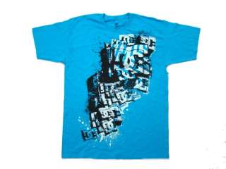 DC SHOES T SHIRT BLUE CLUSTER STAR TEE SMALL  
