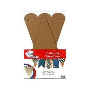  Paper Accents Chipboard Pennants Extra Large ScallopTop 