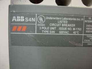 This Auction Is For ABB Circuit Breaker SACE PR211 Module 3 Pole 250 