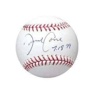David Cone autographed Baseball inscribed 7 18 99 (Perfect Game date 
