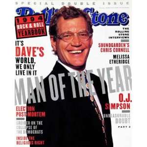 Rolling Stone Cover of David Letterman / Rolling Stone Magazine Vol 