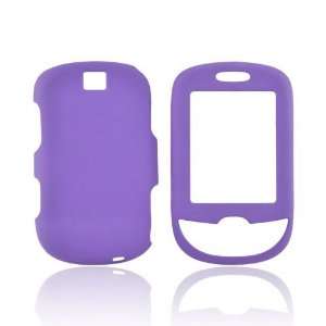  For Samsung :) Smiley Rubberized Hard Case Cover PURPLE 