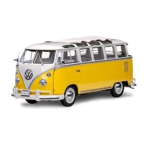  1962 VolksWagen Samba Bus 1/12 White w/Yellow Toys 