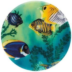 Andreas JO 49 6 1/4 Inch Round Silicone Mat Jar Opener, Tropical Fish 