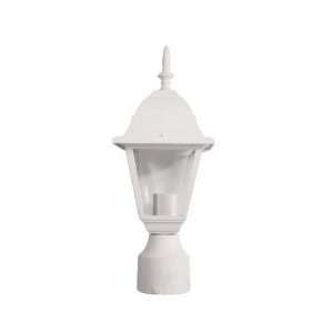 Sunlite ODI1160 15 Inch Decorative Light Post Outdoor Fixture, White 