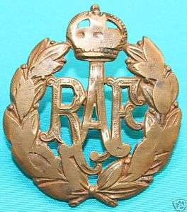 BRITISH Royal Air Force Cap Badge WWI **RARE**  