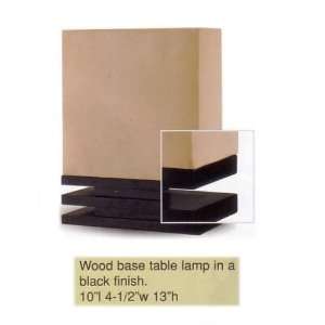  Set of Two Wood Base Table Lamps in a Black Finish: Home 